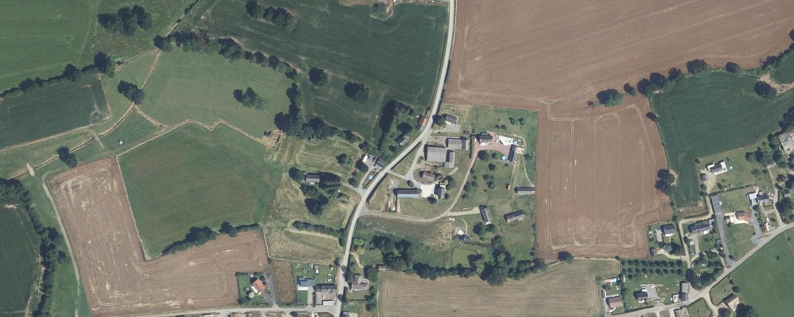 Vue aérienne de La Bazoque (Orne)