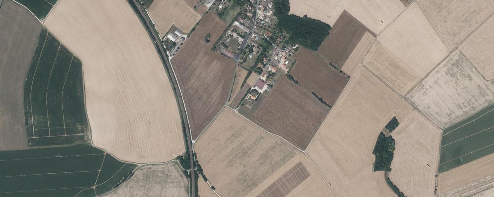 Vue aérienne de La Boixe (Charente)