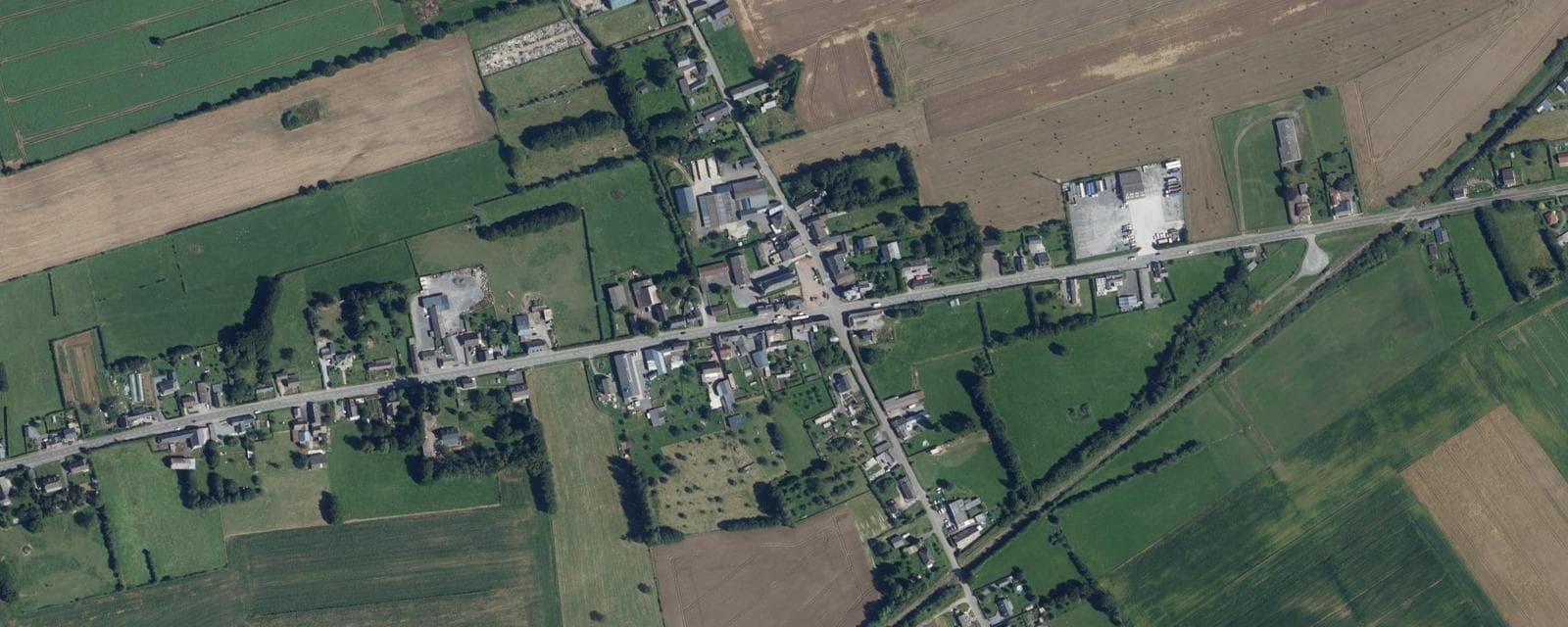 Vue aérienne de La Bouteille (Aisne)