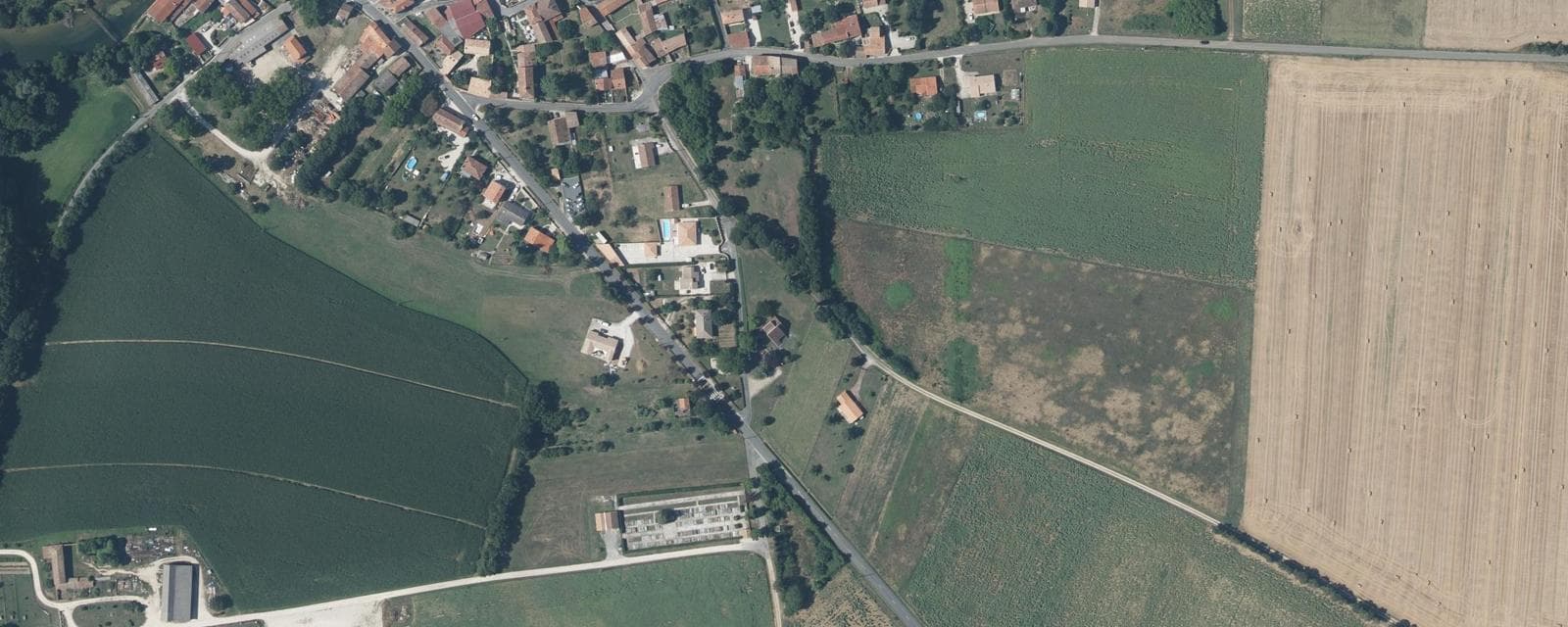 Vue aérienne de La Chapelle (Charente)