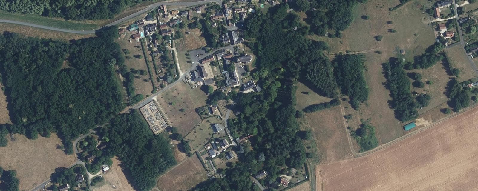 Vue aérienne de La Chapelle-aux-Naux (Indre-et-Loire)
