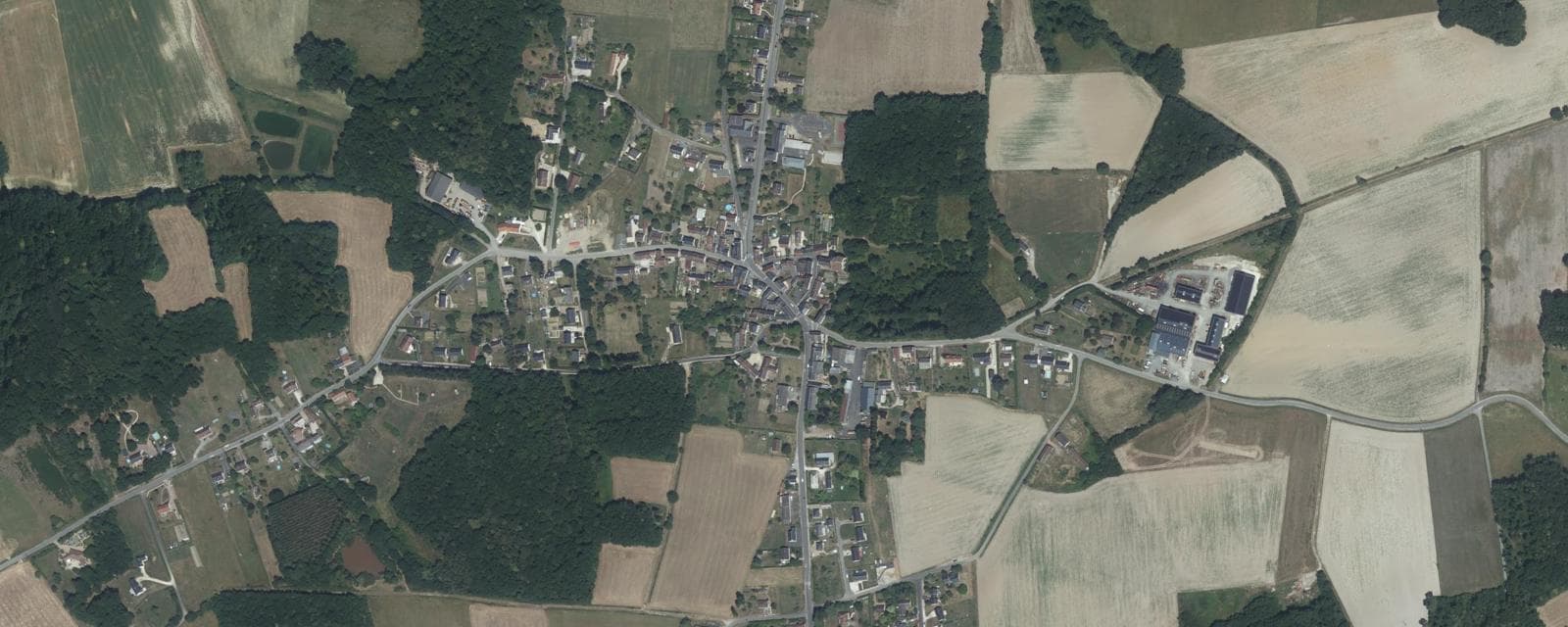 Vue aérienne de La Chapelle-Blanche-Saint-Martin (Indre-et-Loire)