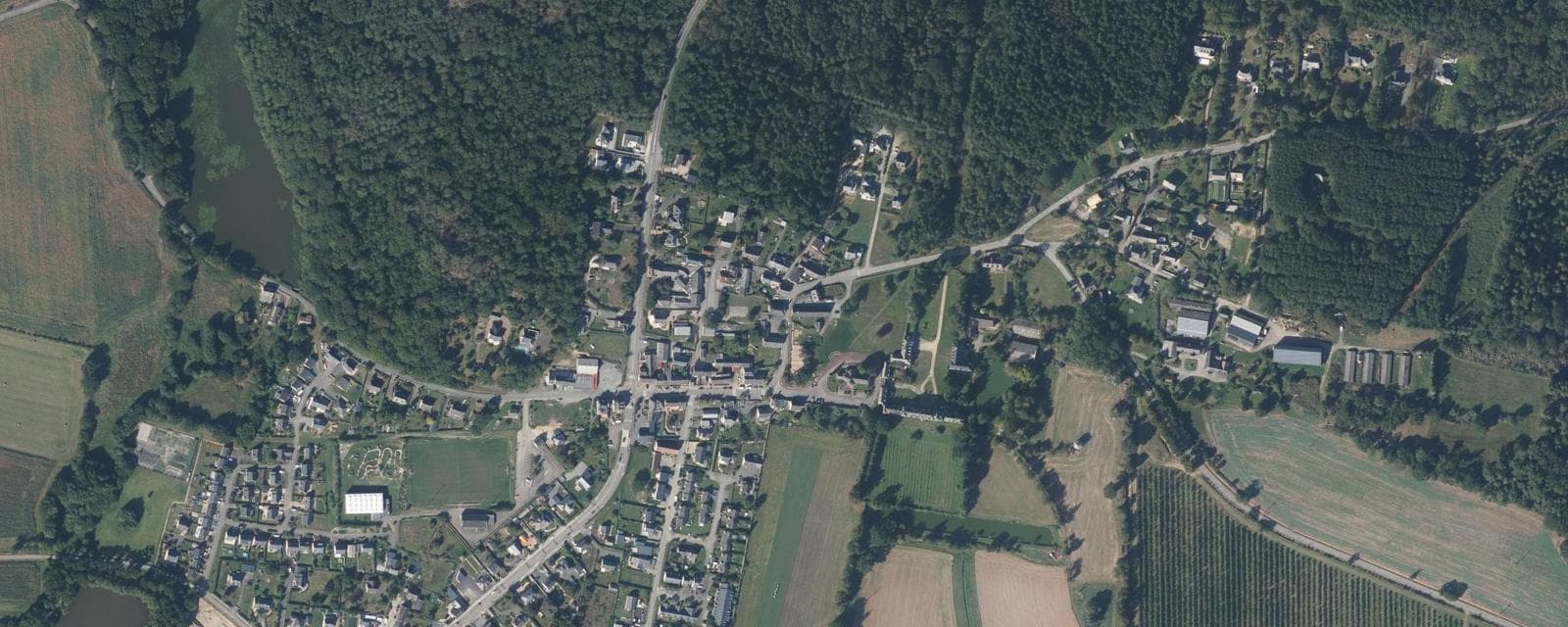 Vue aérienne de La Chapelle-Bouëxic (Ille-et-Vilaine)