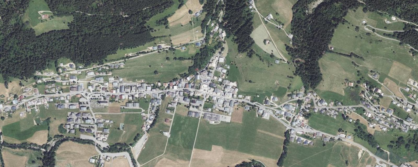 Vue aérienne de La Chapelle-d'Abondance (Haute-Savoie)