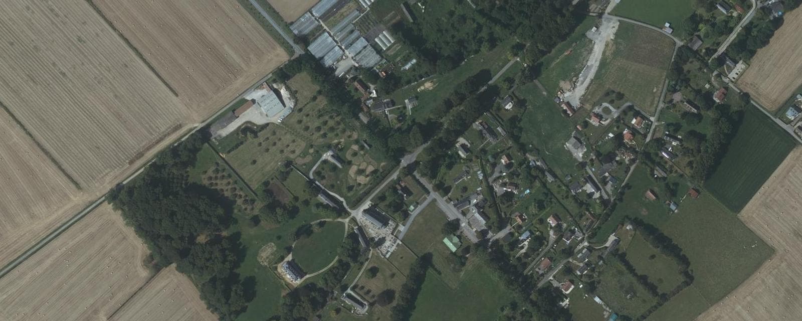 Vue aérienne de La Crique (Seine-Maritime)
