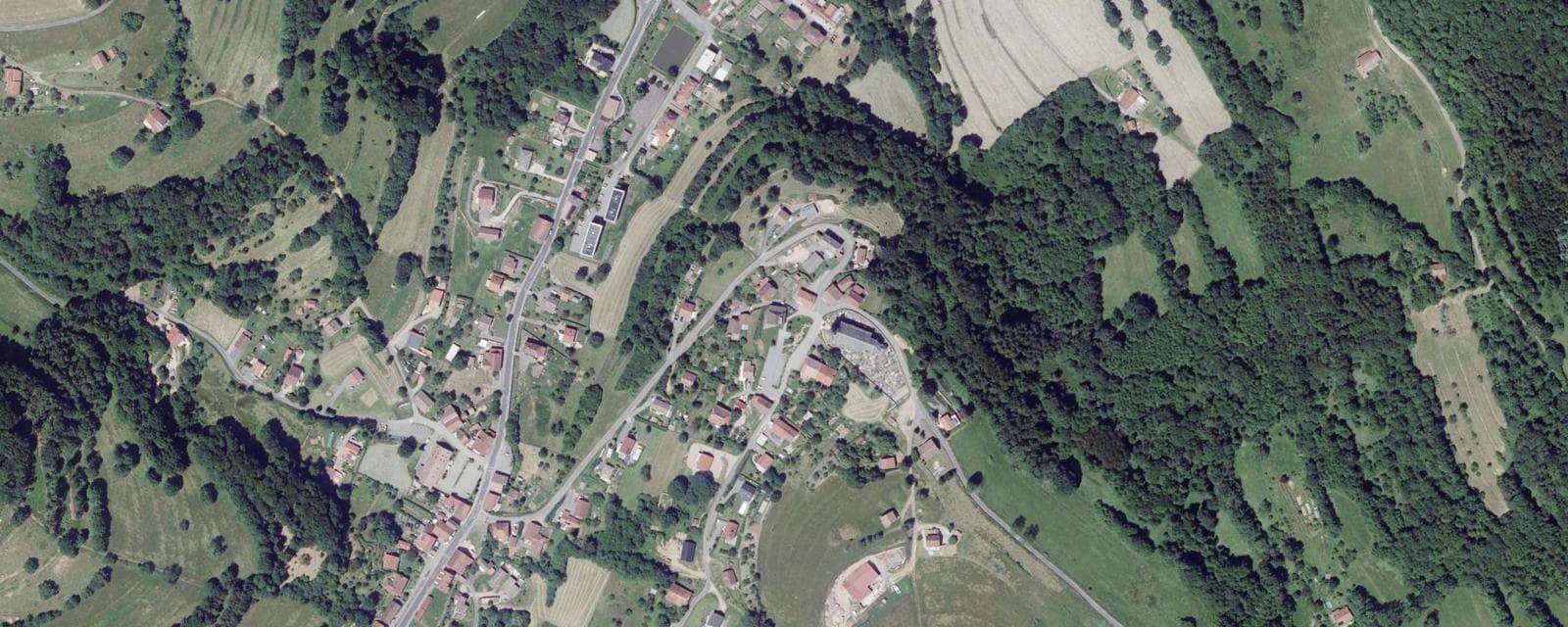 Vue aérienne de La Croix-aux-Mines (Vosges)