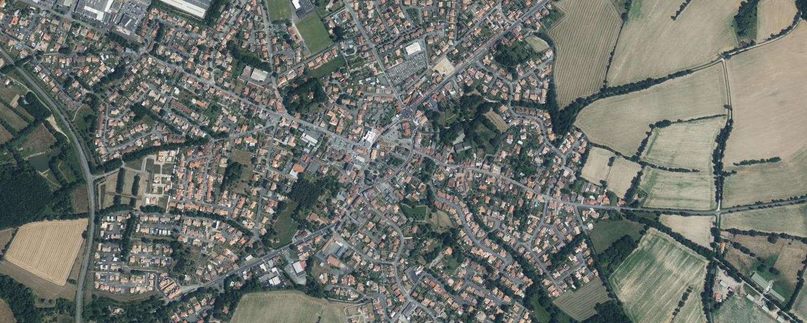 Vue aérienne de La Ferrière (Vendée)