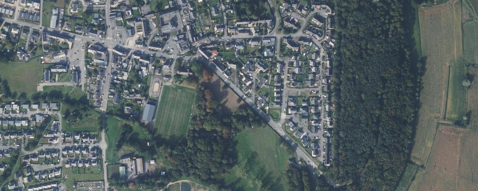 Vue aérienne de La Gouesnière (Ille-et-Vilaine)