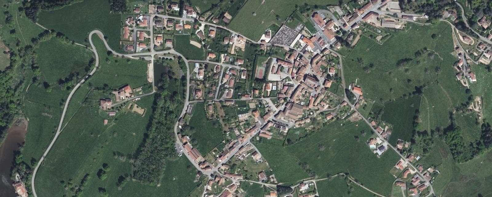 Vue aérienne de La Gresle (Loire)