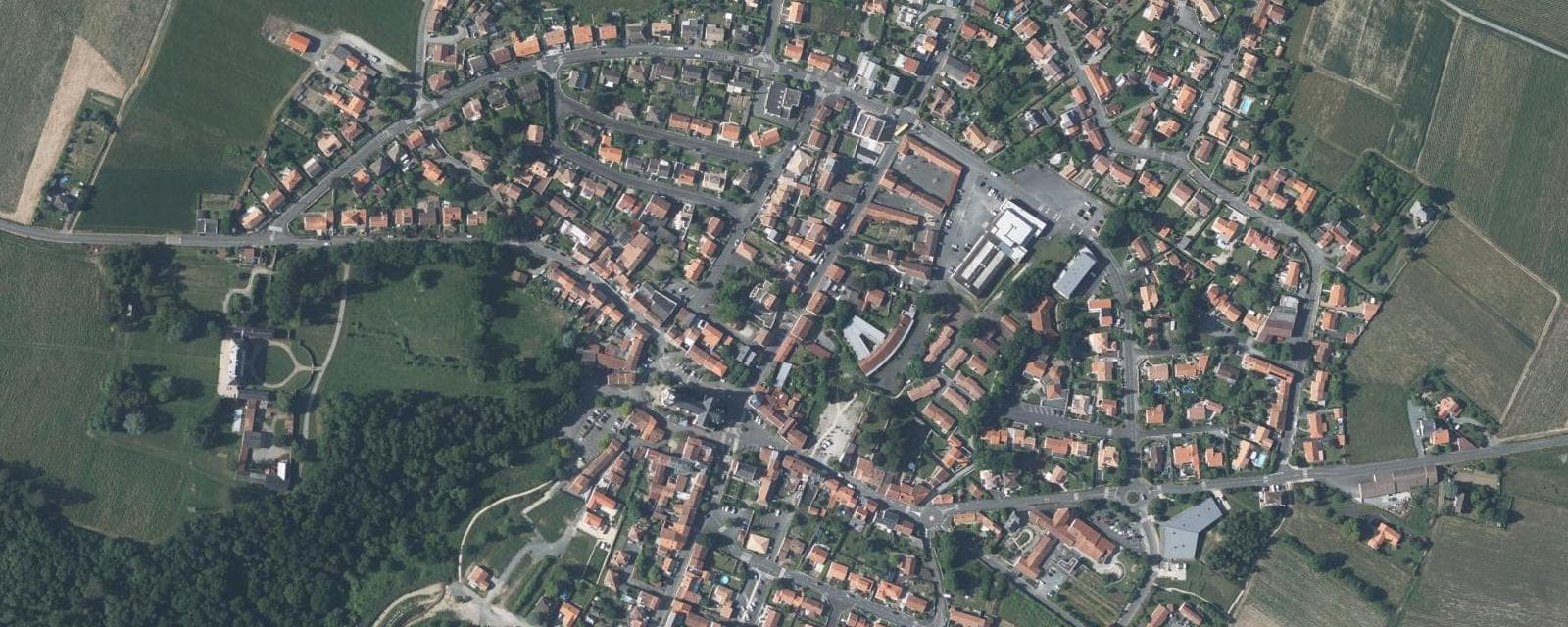 Vue aérienne de La Haie-Fouassière (Loire-Atlantique)
