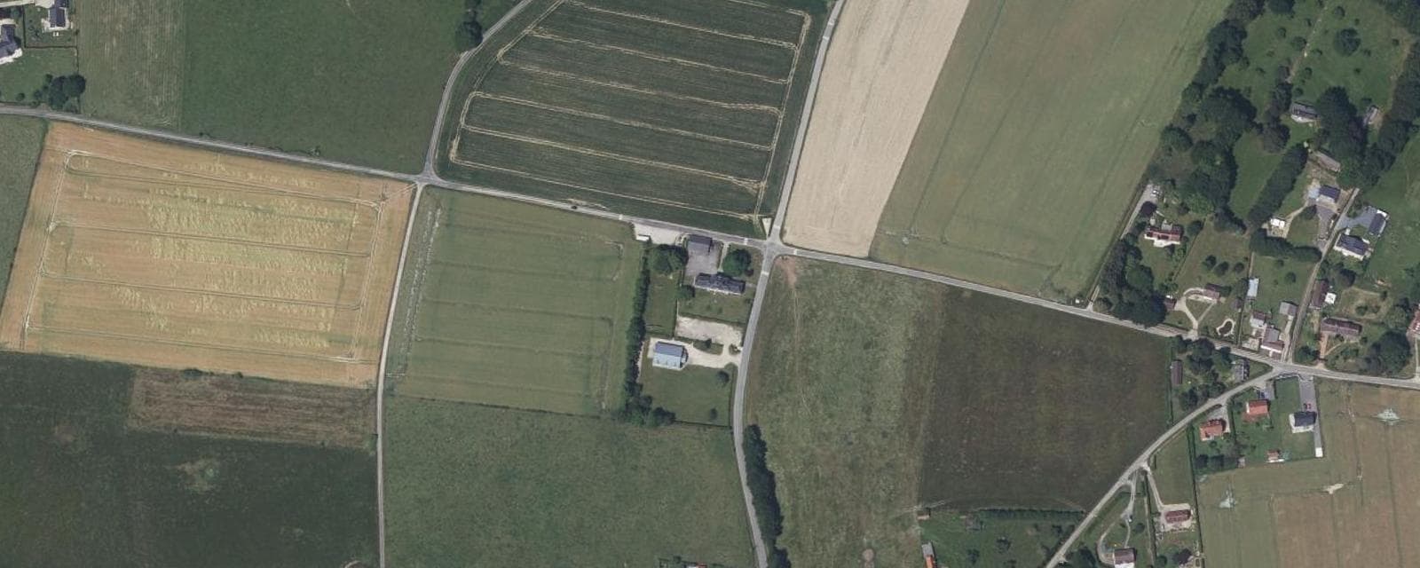Vue aérienne de La Haye-Aubrée (Eure)