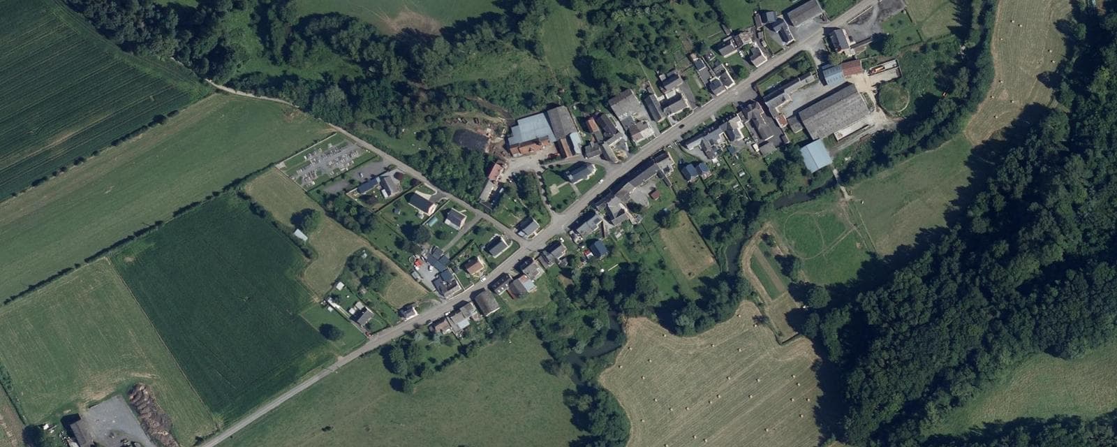 Vue aérienne de La Hérie (Aisne)
