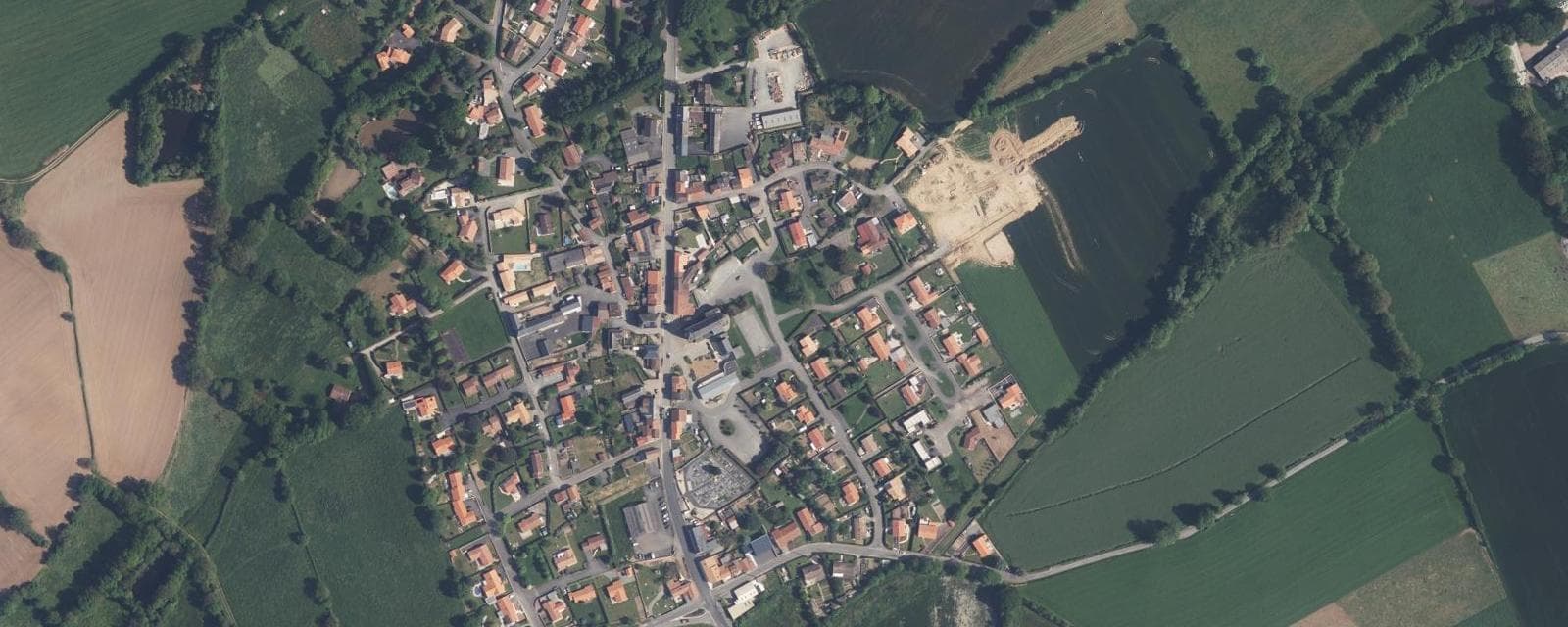 Vue aérienne de La Petite-Boissière (Deux-Sèvres)