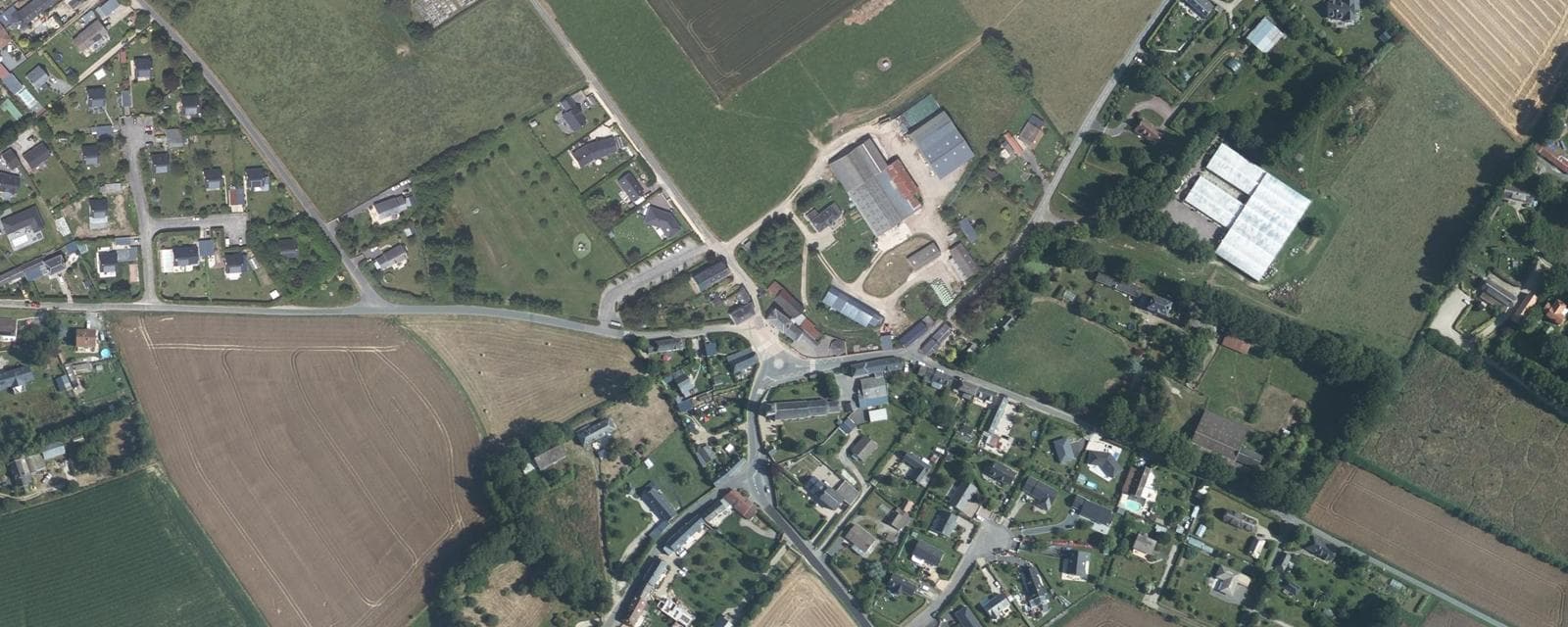 Vue aérienne de La Poterie-Cap-d'Antifer (Seine-Maritime)