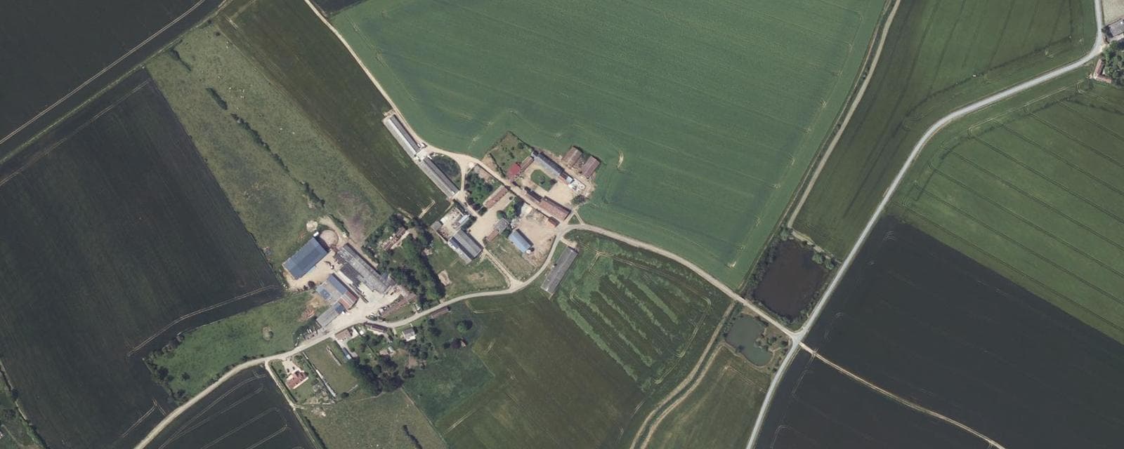 Vue aérienne de La Saucelle (Eure-et-Loir)