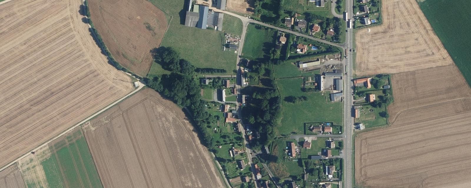 Vue aérienne de La Vicogne (Somme)