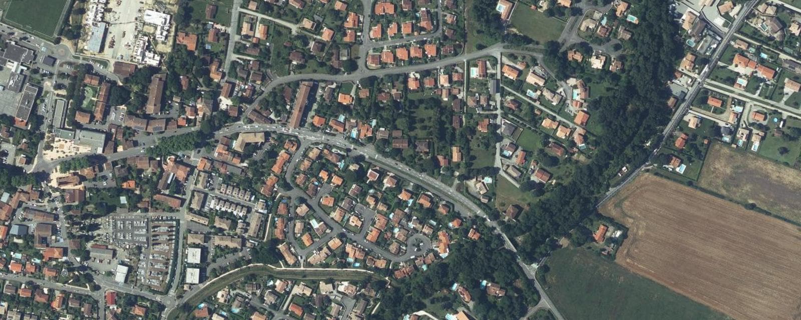 Vue aérienne de Labarthe-sur-Lèze (Haute-Garonne)