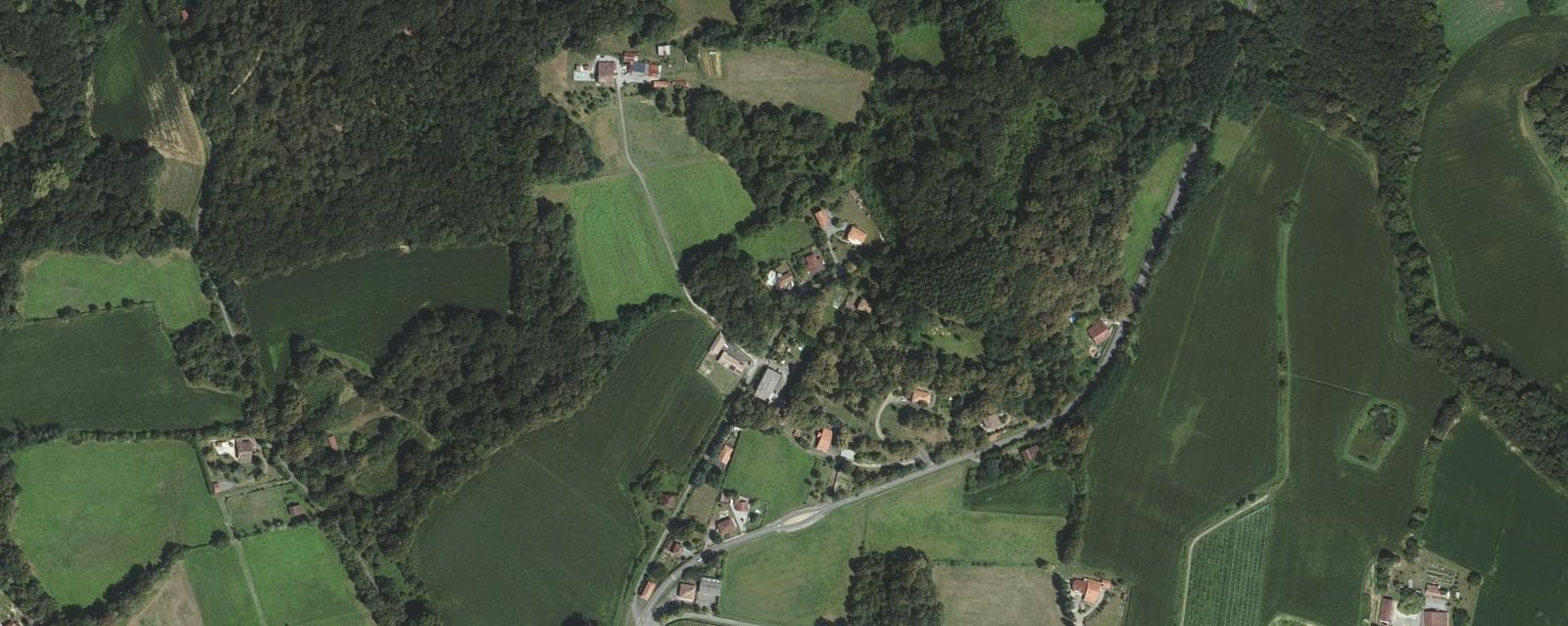 Vue aérienne de Labatut (Landes)
