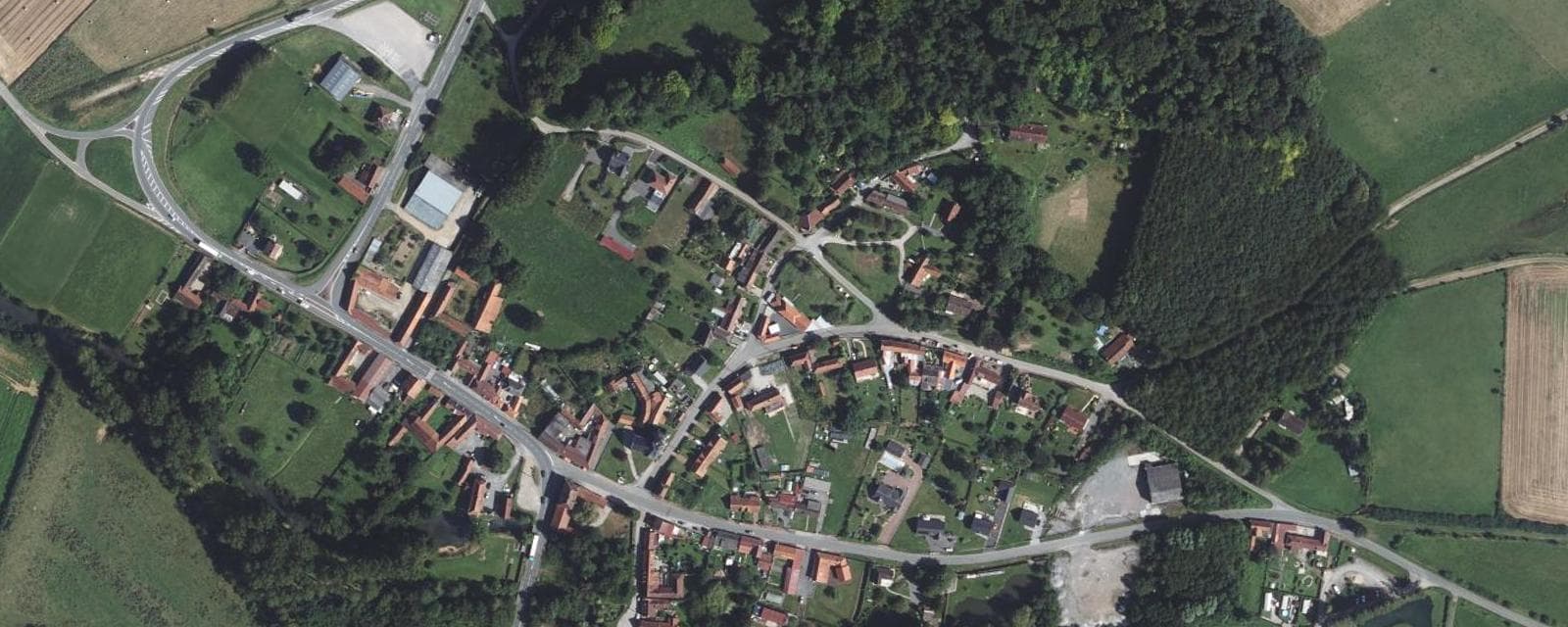 Vue aérienne de Labroye (Pas-de-Calais)