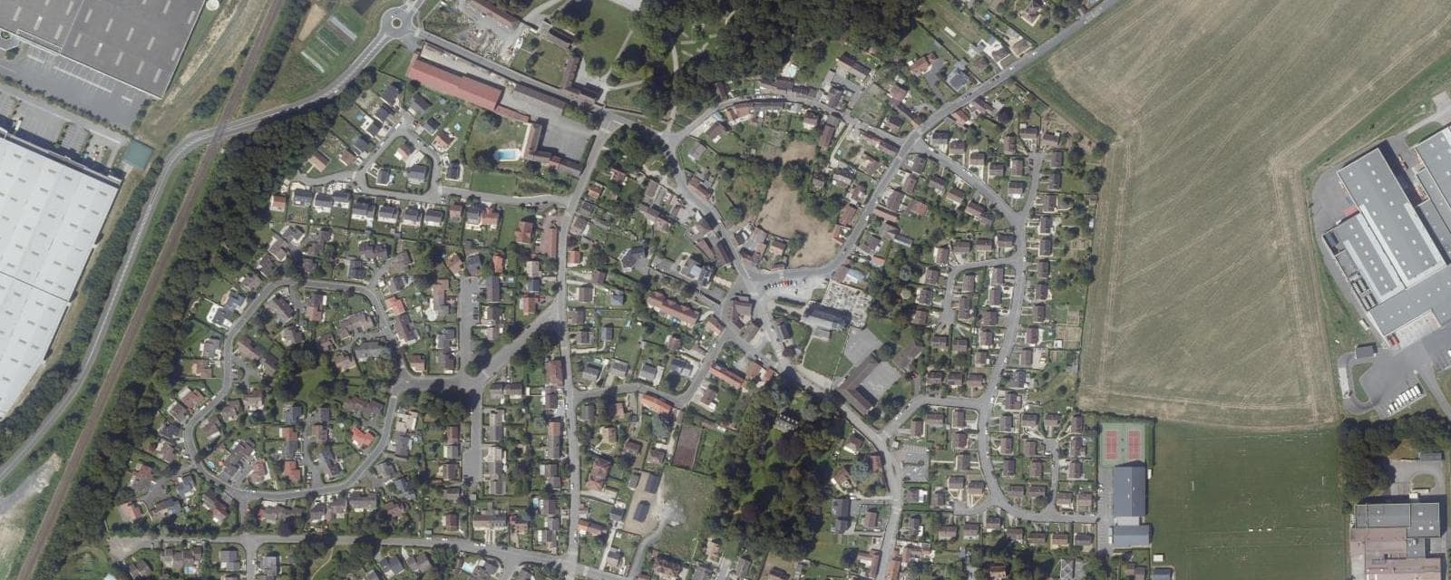 Vue aérienne de Lagny-le-Sec (Oise)