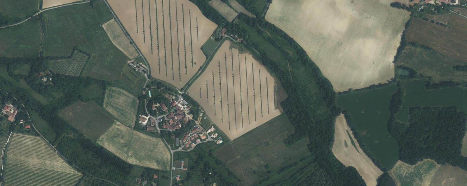 Vue aérienne de Lagraulet-du-Gers (Gers)