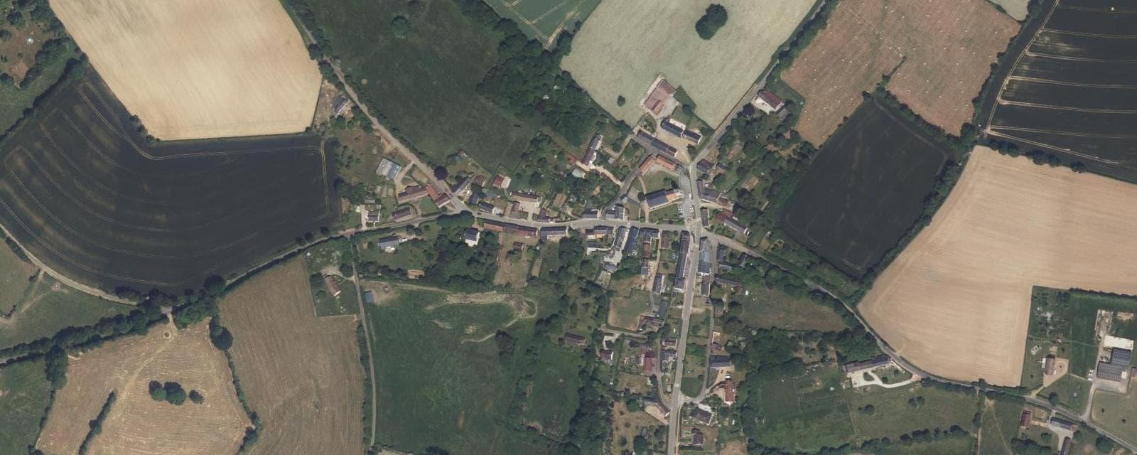 Vue aérienne de Laleu (Orne)