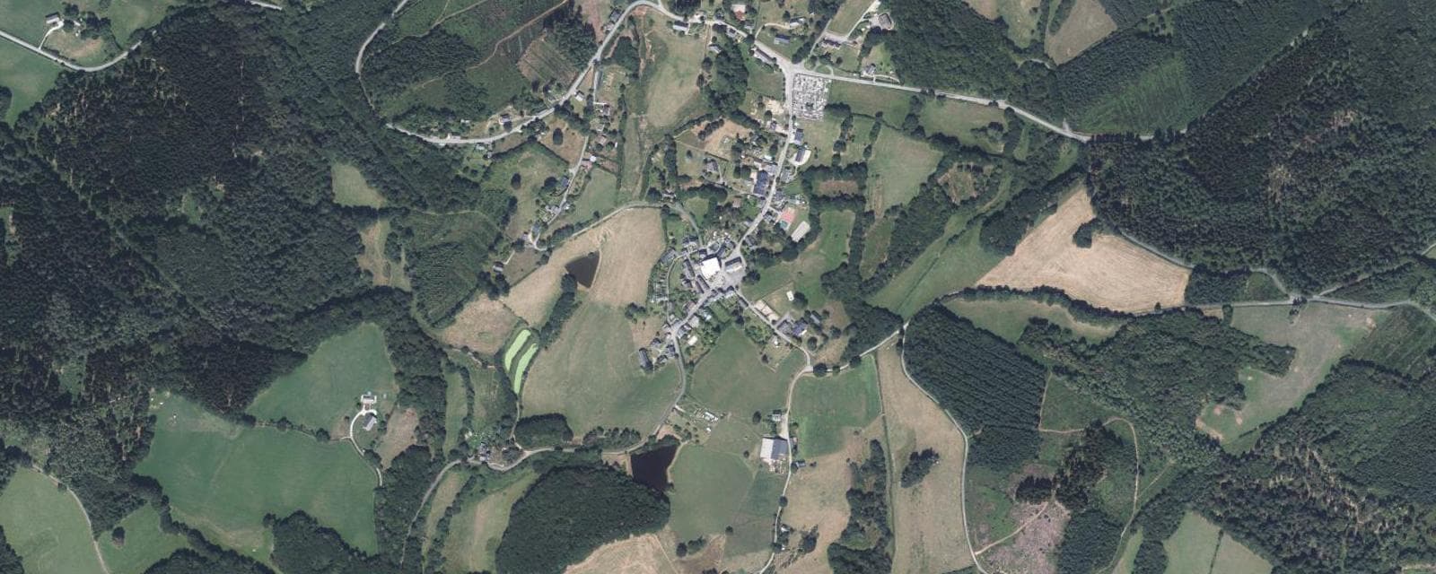 Vue aérienne de Lamazière-Basse (Corrèze)