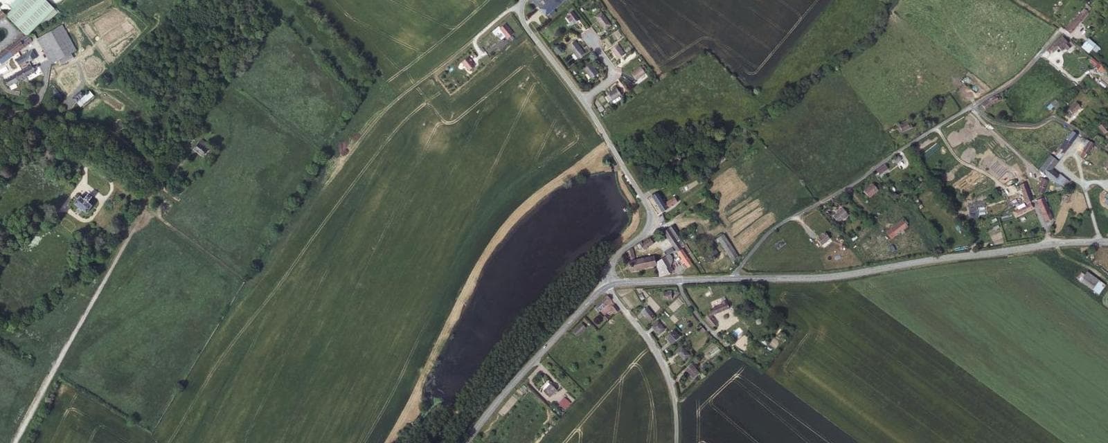 Vue aérienne de Lamblore (Eure-et-Loir)