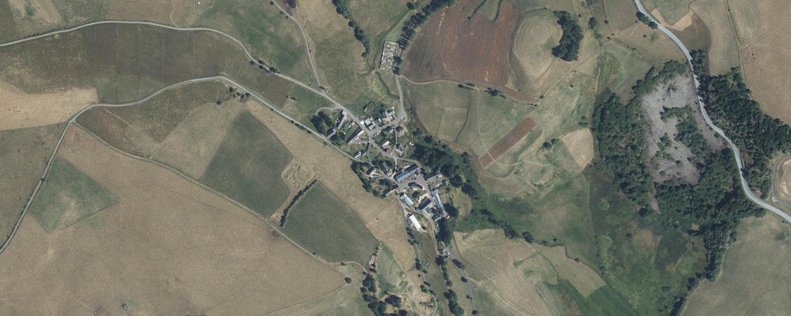 Vue aérienne de Landeyrat (Cantal)