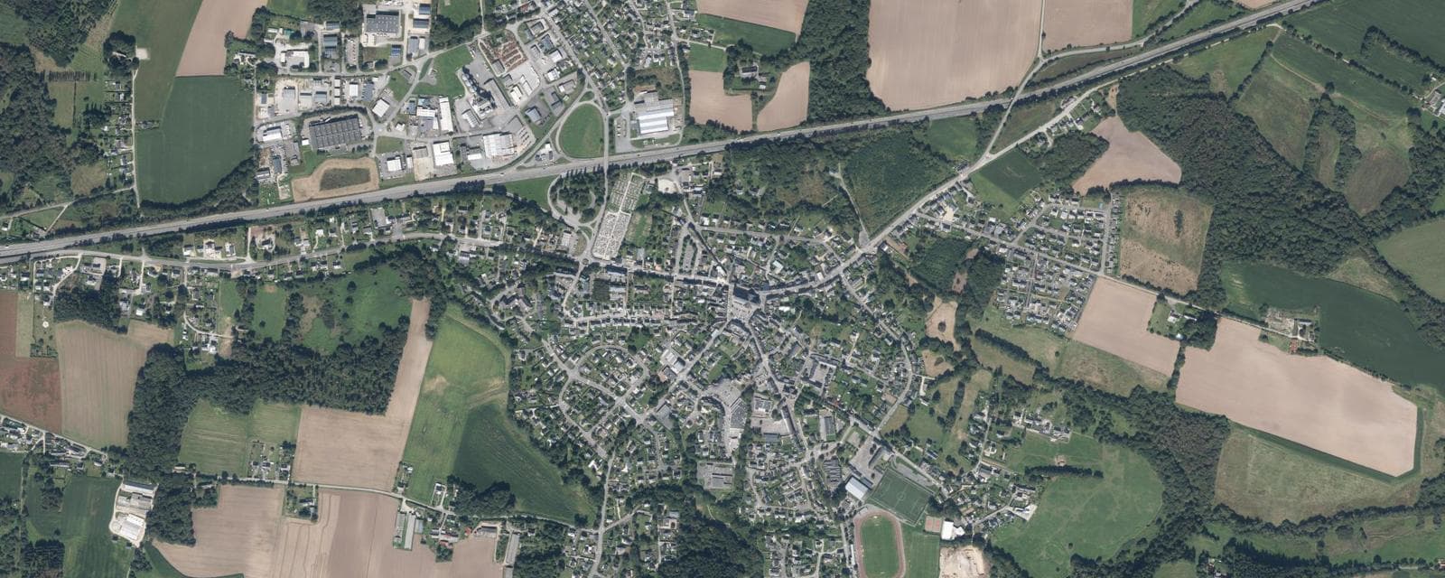 Vue aérienne de Languidic (Morbihan)