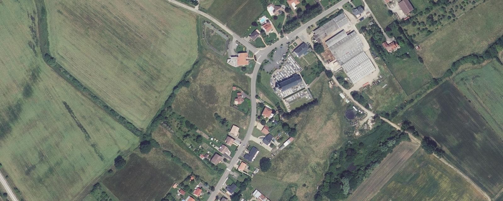 Vue aérienne de Laning (Moselle)
