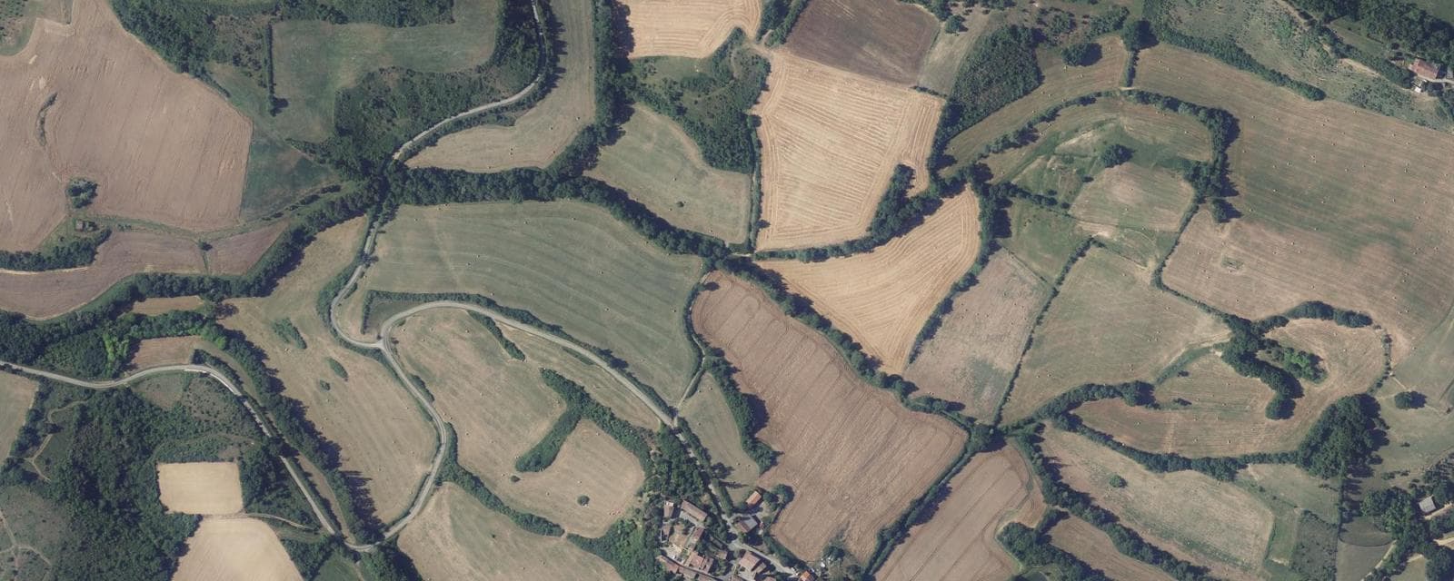 Vue aérienne de Lapenne (Ariège)