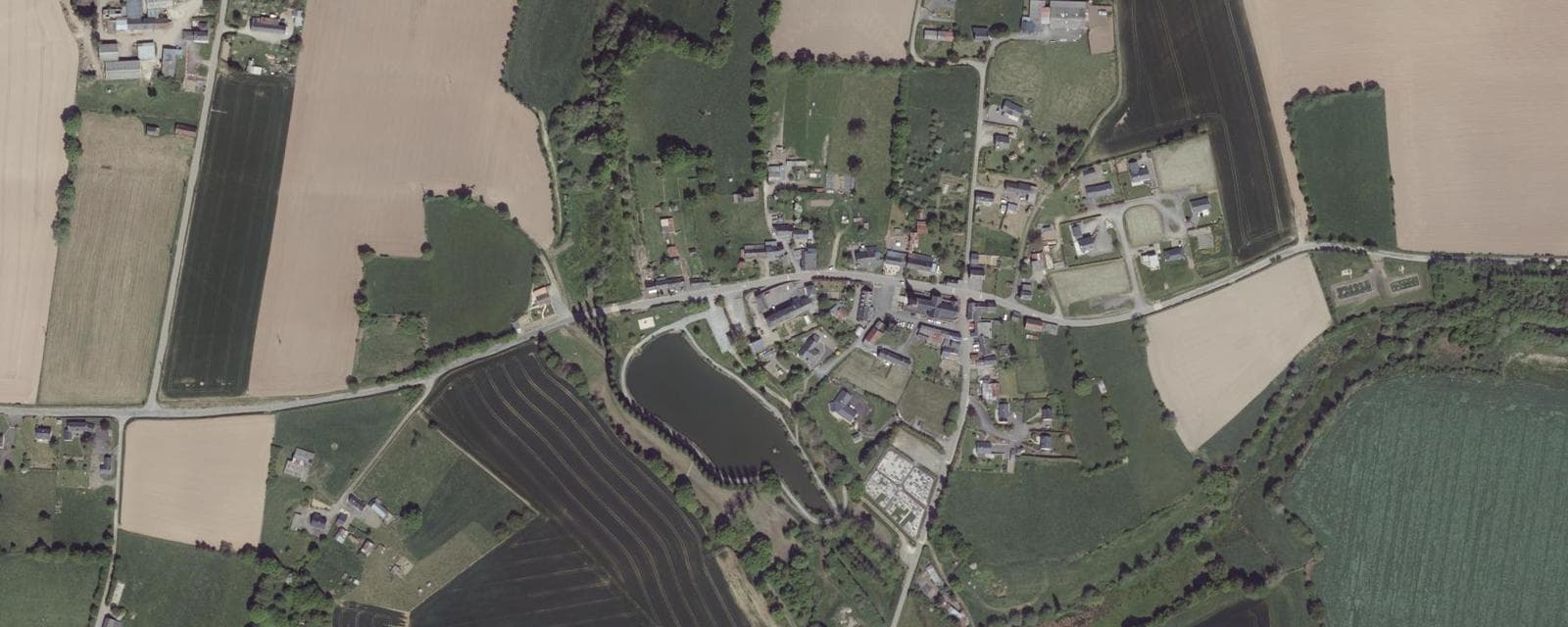 Vue aérienne de Lapenty (Manche)