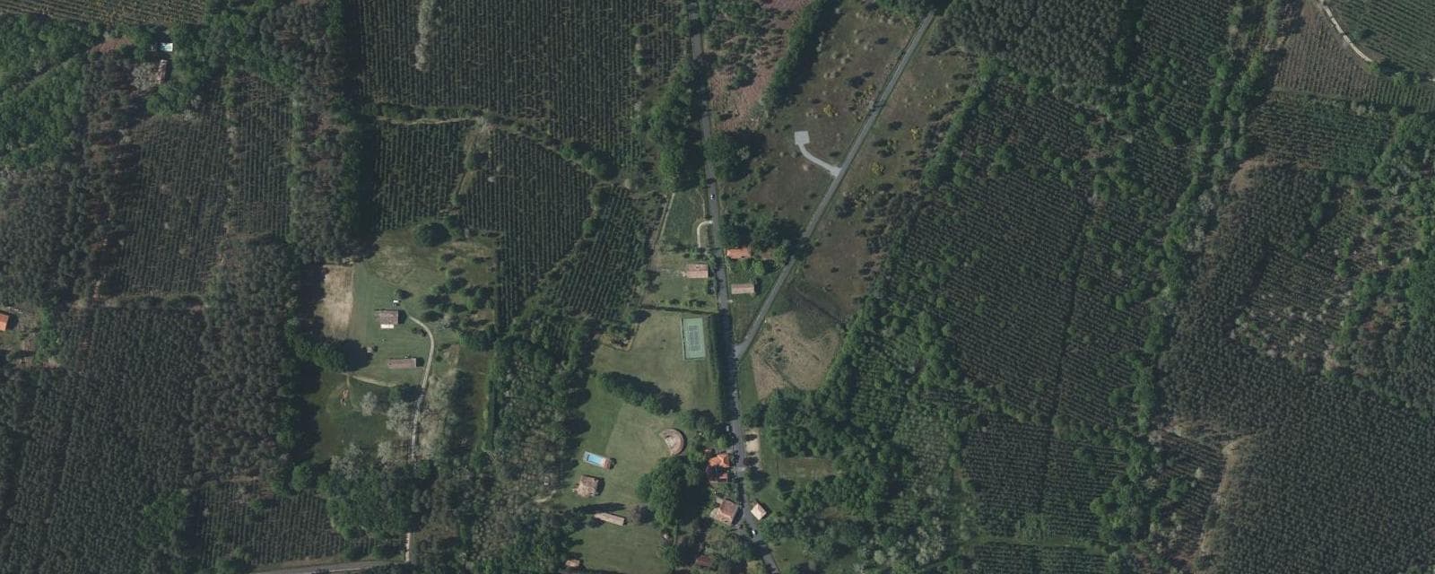 Vue aérienne de Lartigue (Gironde)