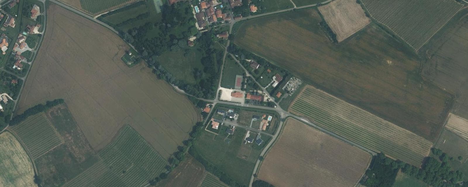 Vue aérienne de Lauraët (Gers)