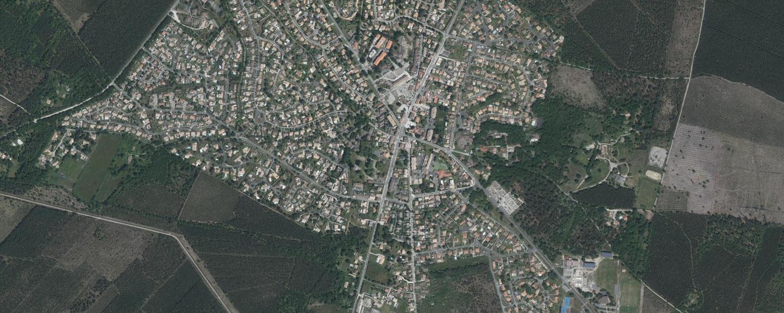 Vue aérienne de Le Barp (Gironde)