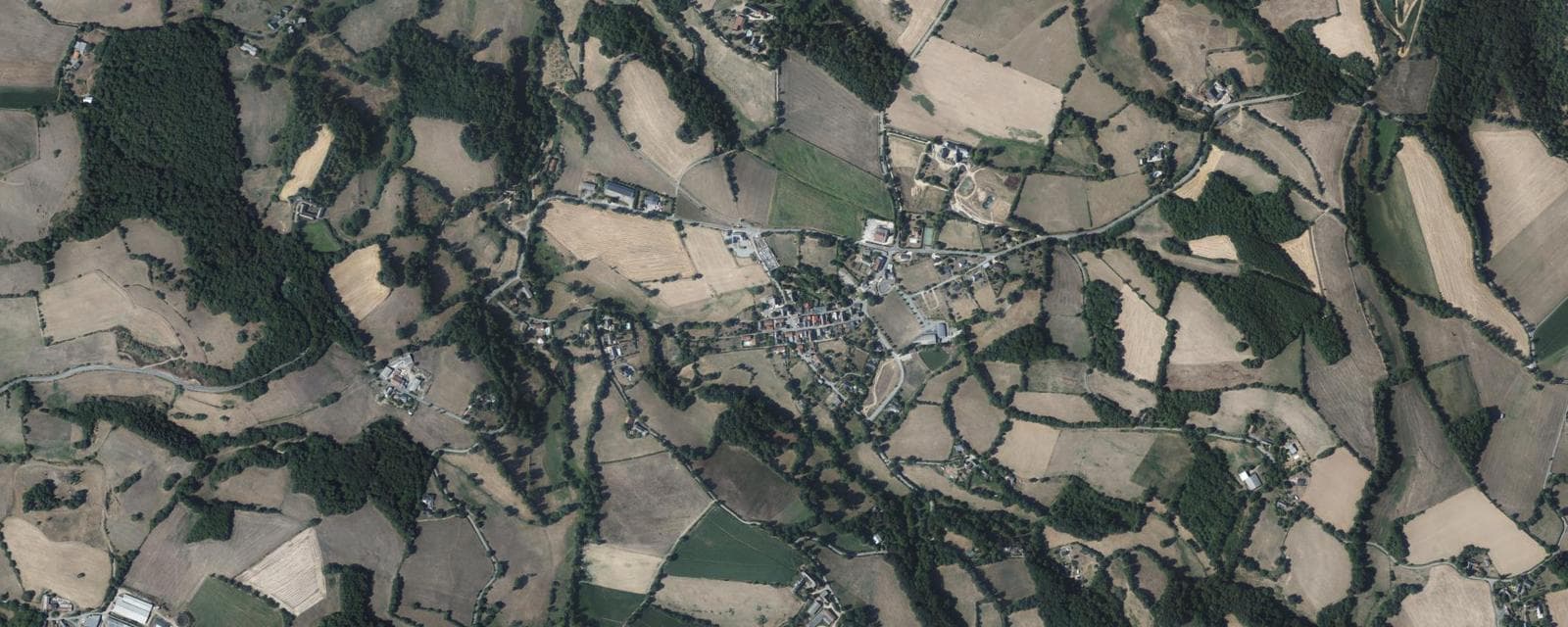 Vue aérienne de Le Bas Ségala (Aveyron)