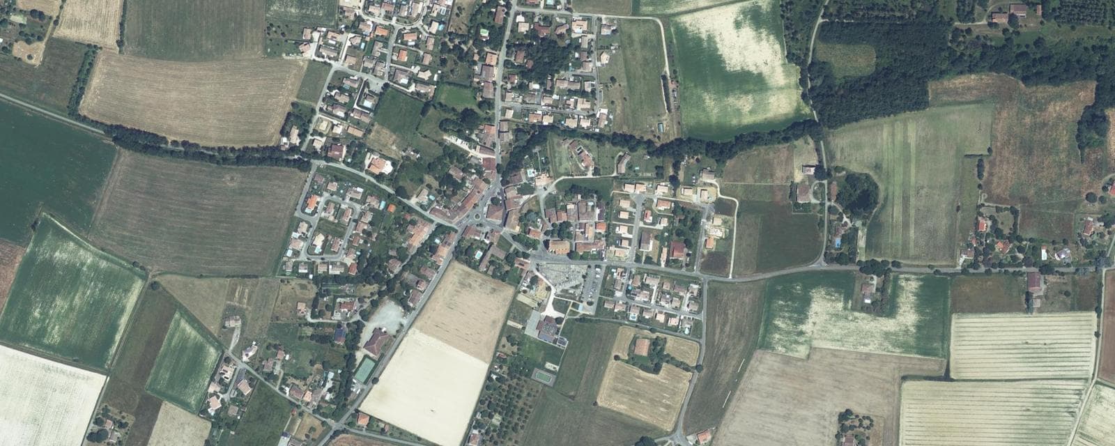 Vue aérienne de Le Burgaud (Haute-Garonne)