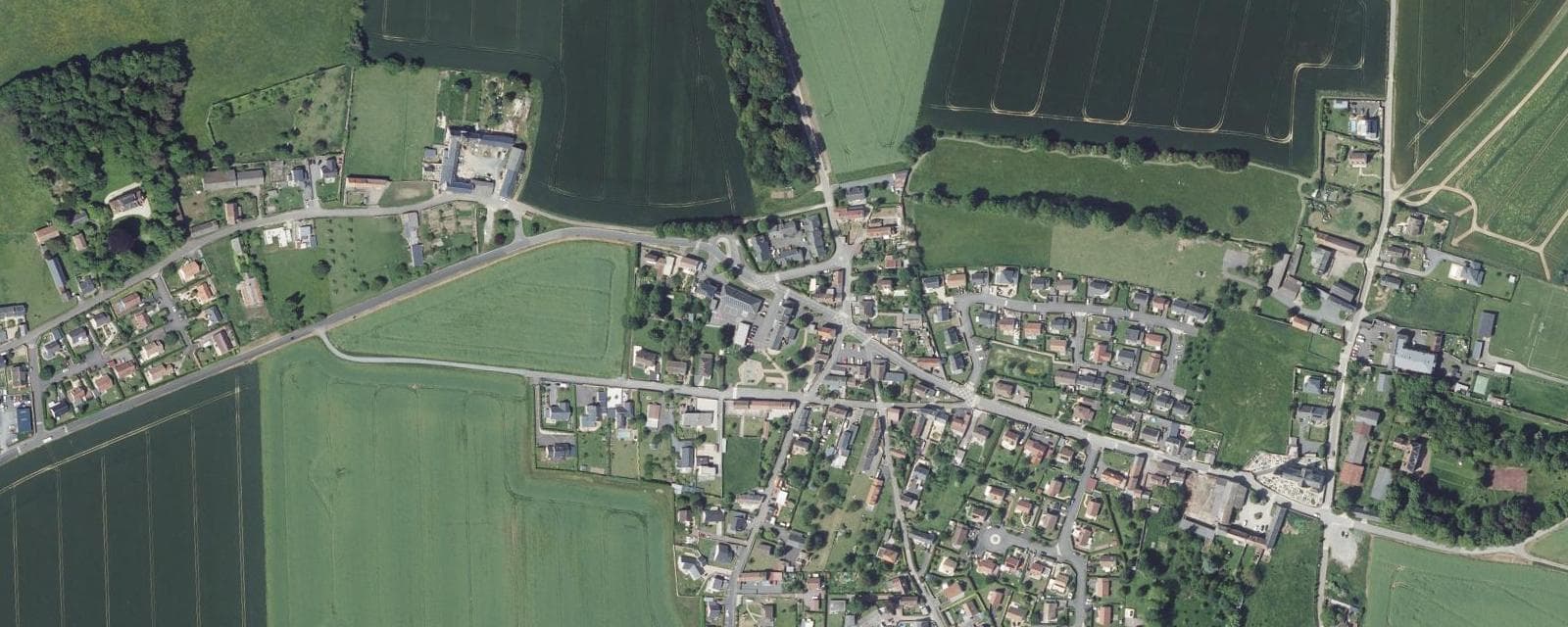 Vue aérienne de Le Castelet (Calvados)