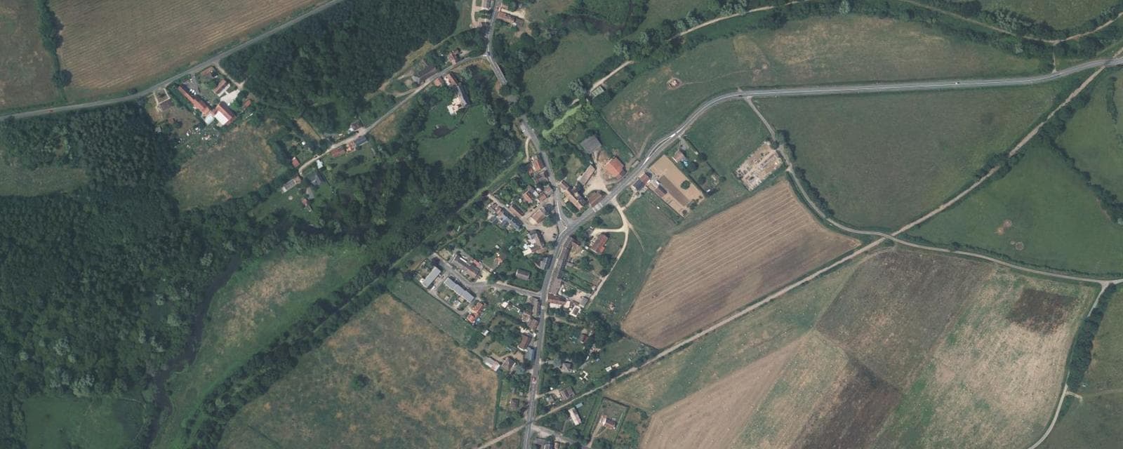 Vue aérienne de Le Chautay (Cher)