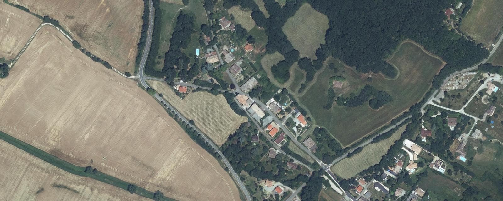 Vue aérienne de Le Grès (Haute-Garonne)