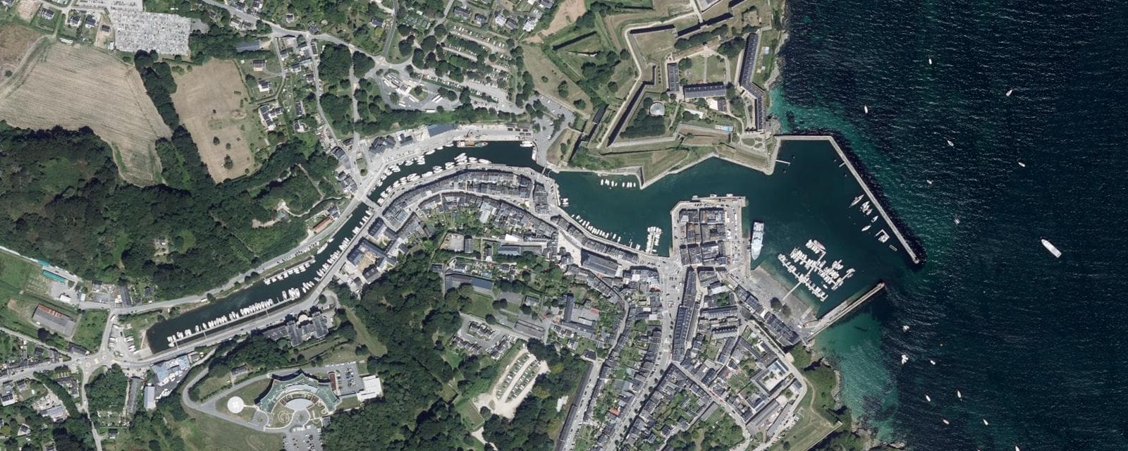 Vue aérienne de Le Palais (Morbihan)