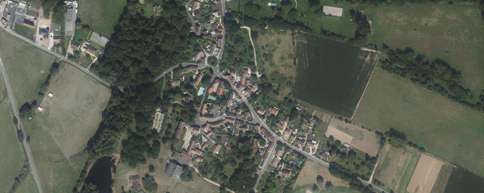 Vue aérienne de Le Plessis-Luzarches (Val-d'Oise)
