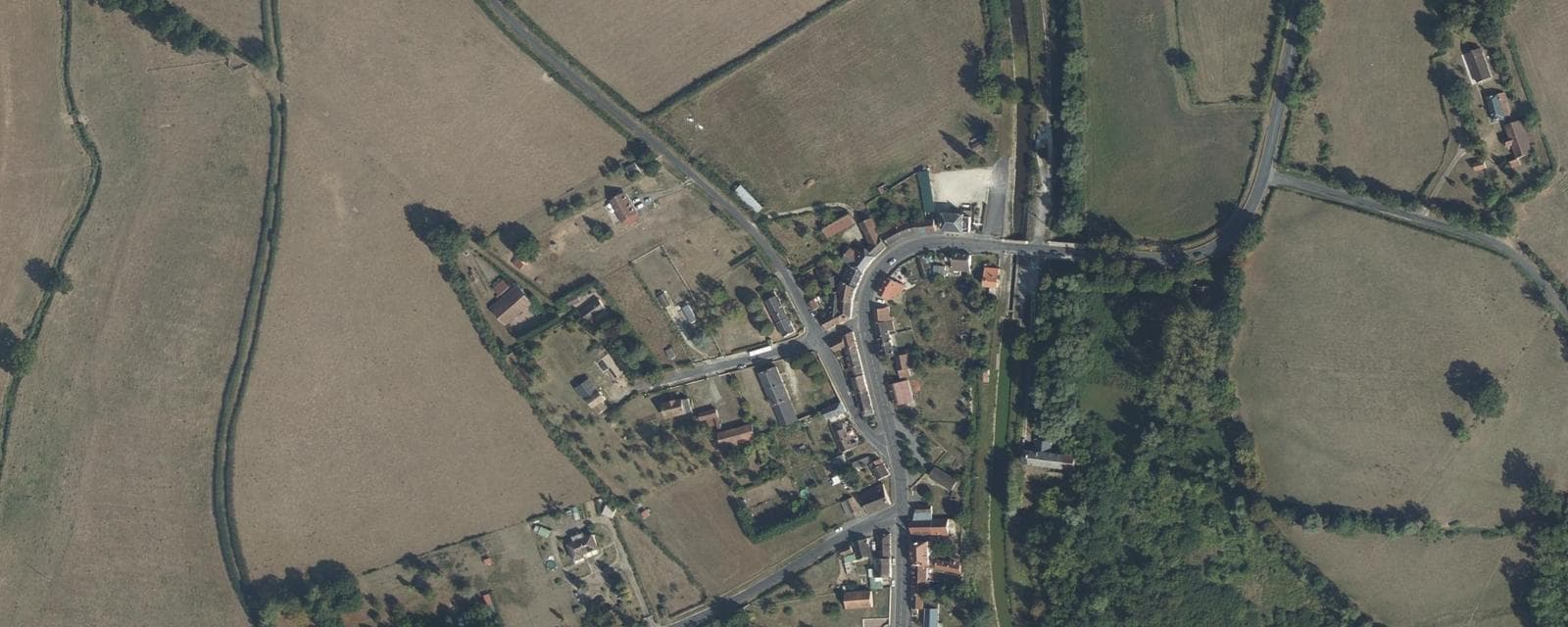 Vue aérienne de Le Pondy (Cher)