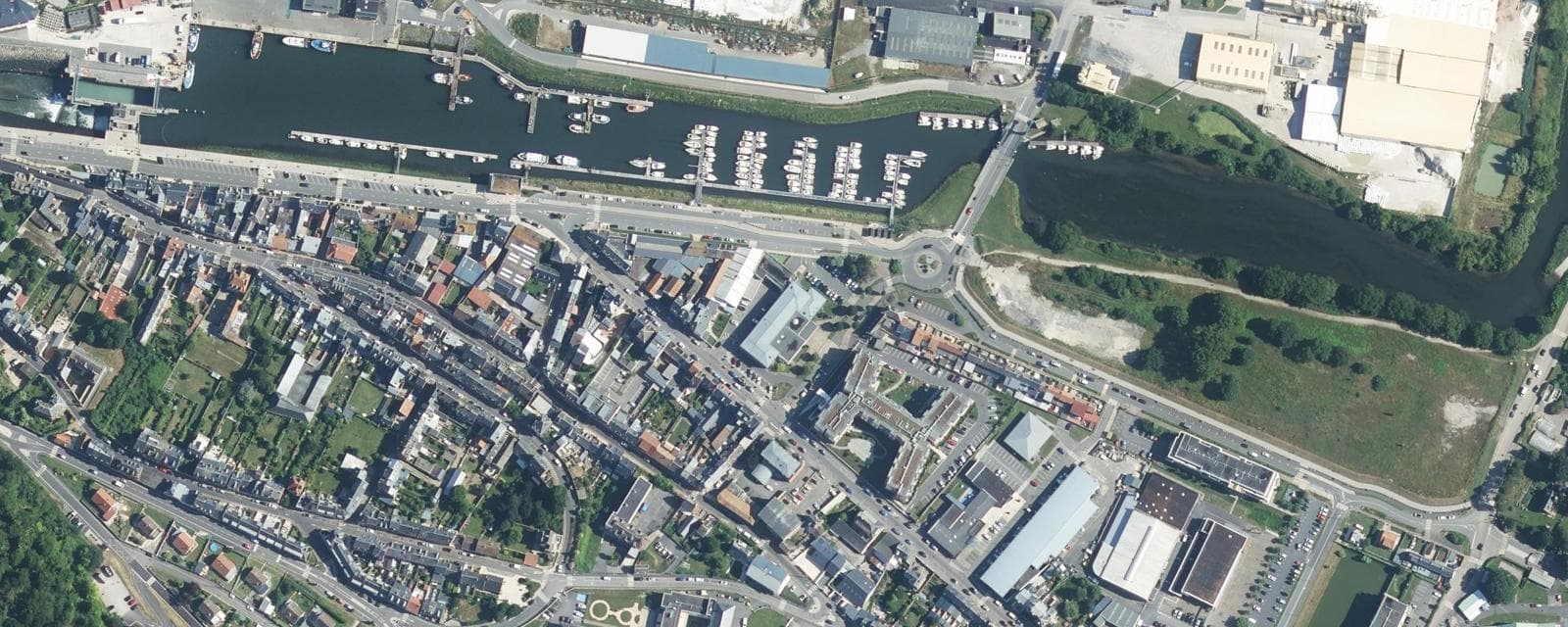 Vue aérienne de Le Tréport (Seine-Maritime)