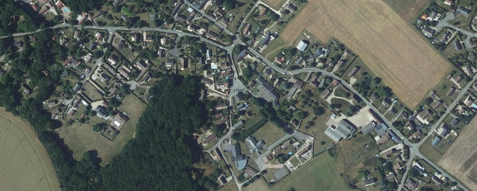 Vue aérienne de Le Val-David (Eure)