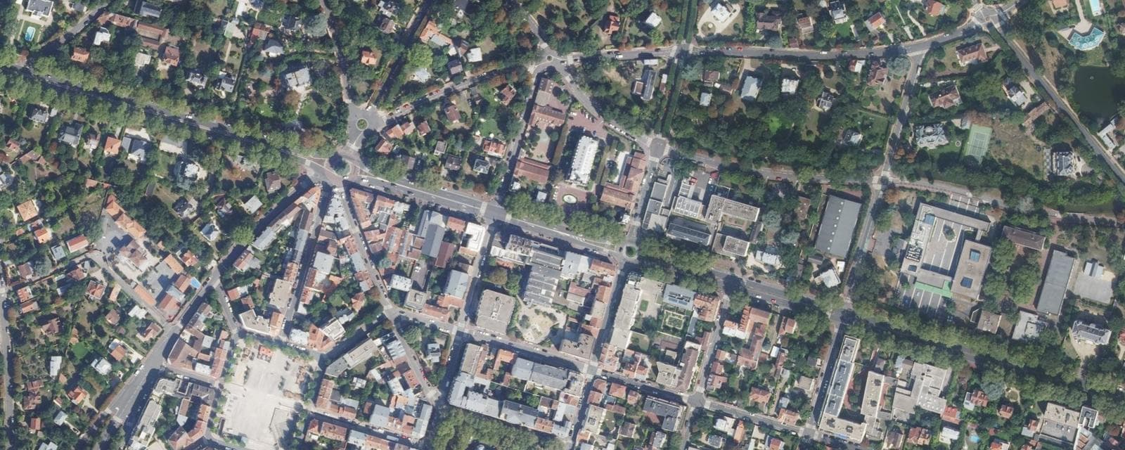 Vue aérienne de Le Vésinet (Yvelines)