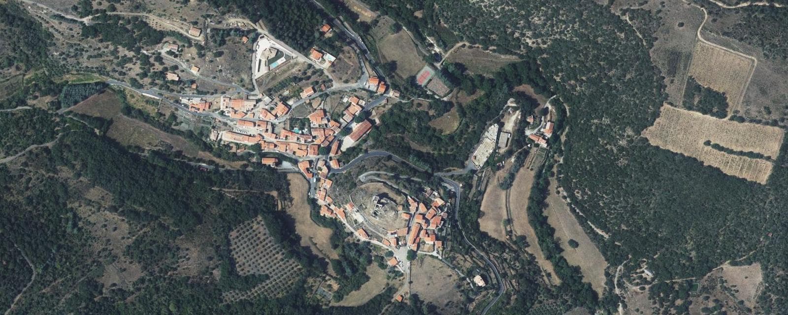 Vue aérienne de Le Vivier (Pyrénées-Orientales)