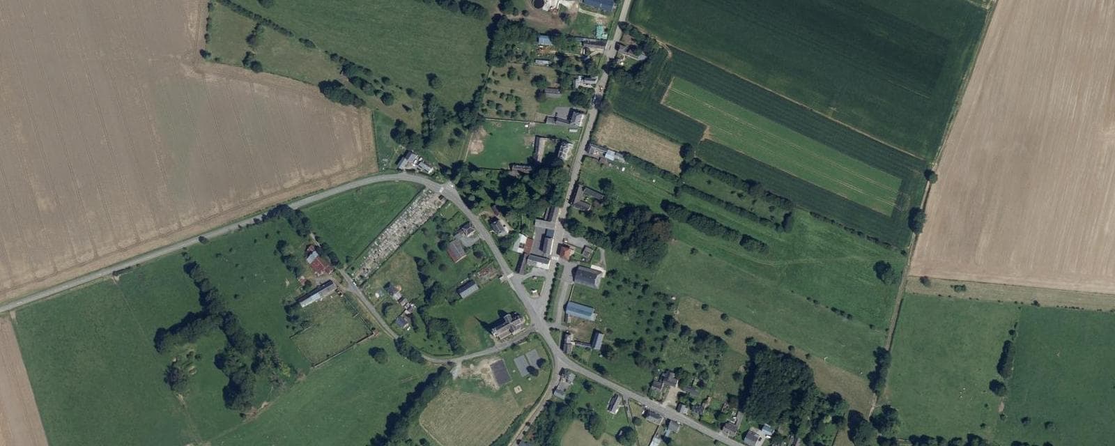 Vue aérienne de Lemé (Aisne)