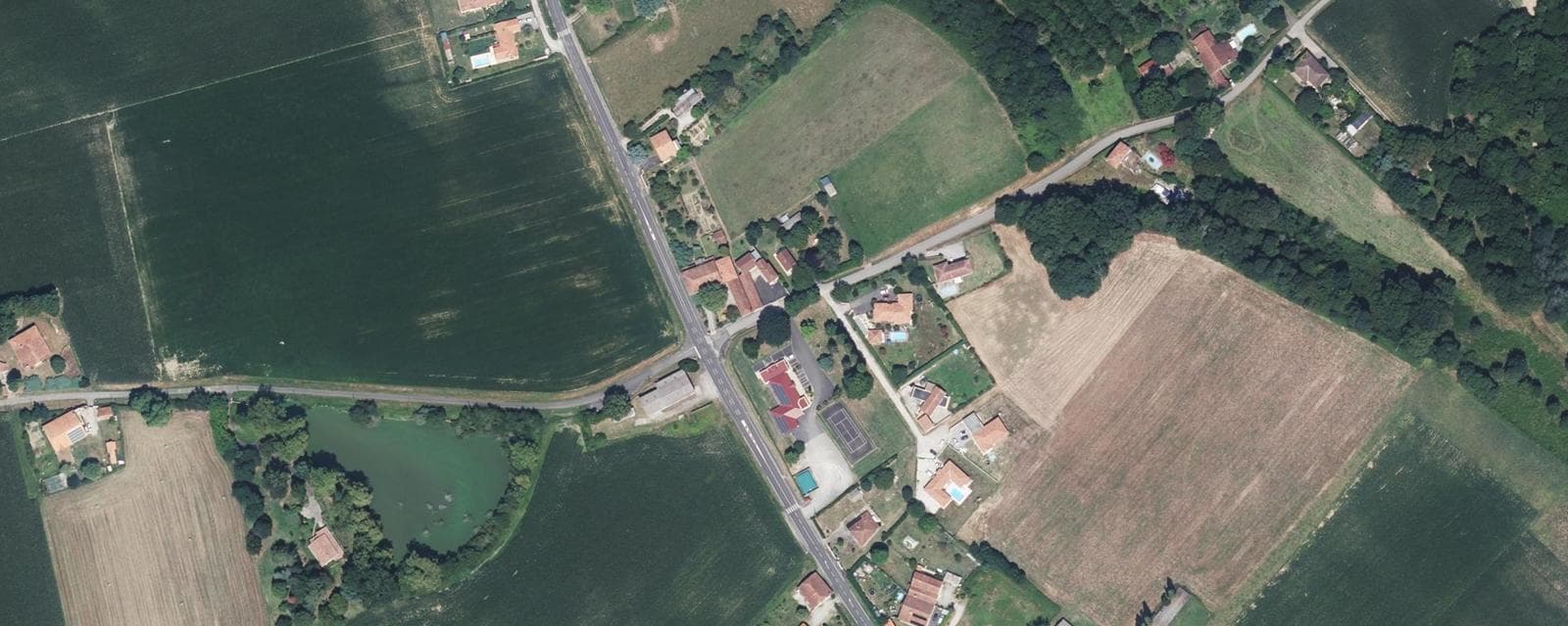 Vue aérienne de Léren (Pyrénées-Atlantiques)
